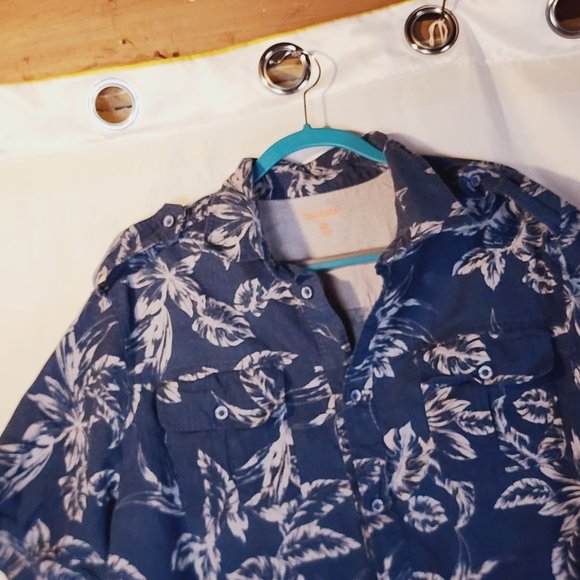 Boulder Creek Trading Company Blue Short Sleeve Floral Print Shirt Size Big 2XL - Picture 5 of 16